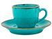 Набір 6 чашок, 80 мл із блюдцем 12см, для кави, Turquoise, порцеляна Porland G-HOME 212109/T-6 фото 1