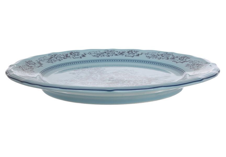 Набір 6 порцелянових тарілок Heritage Toile Collection D22*2,5см, французька бірюза G-HOME K314 фото